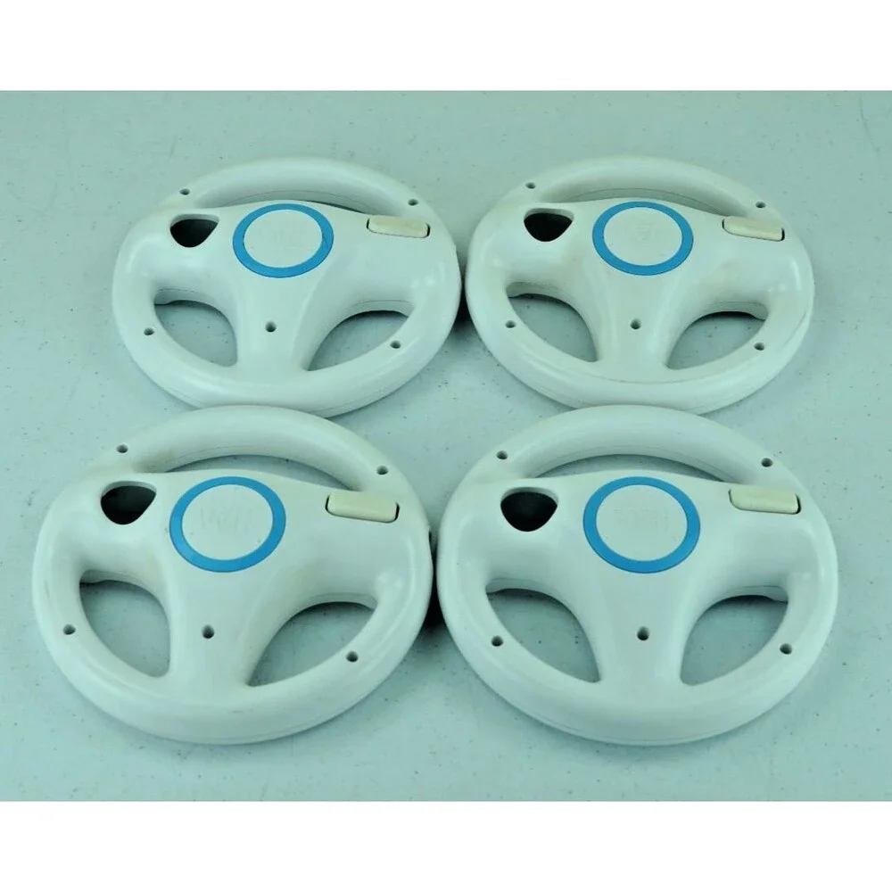 4 OEM Nintendo Wii Steering Wheels RVL-024 Mario Kart Remote Attachment
